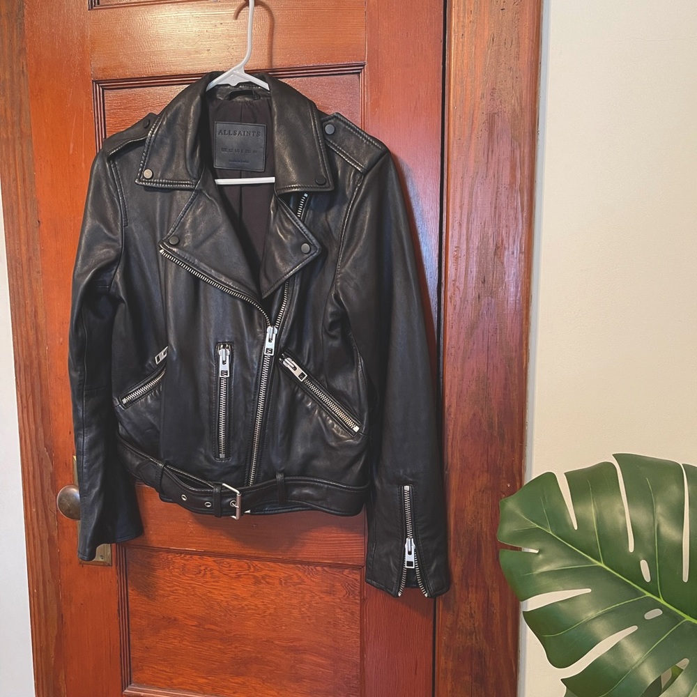 All Saints Balfern Leather Biker Jacket
